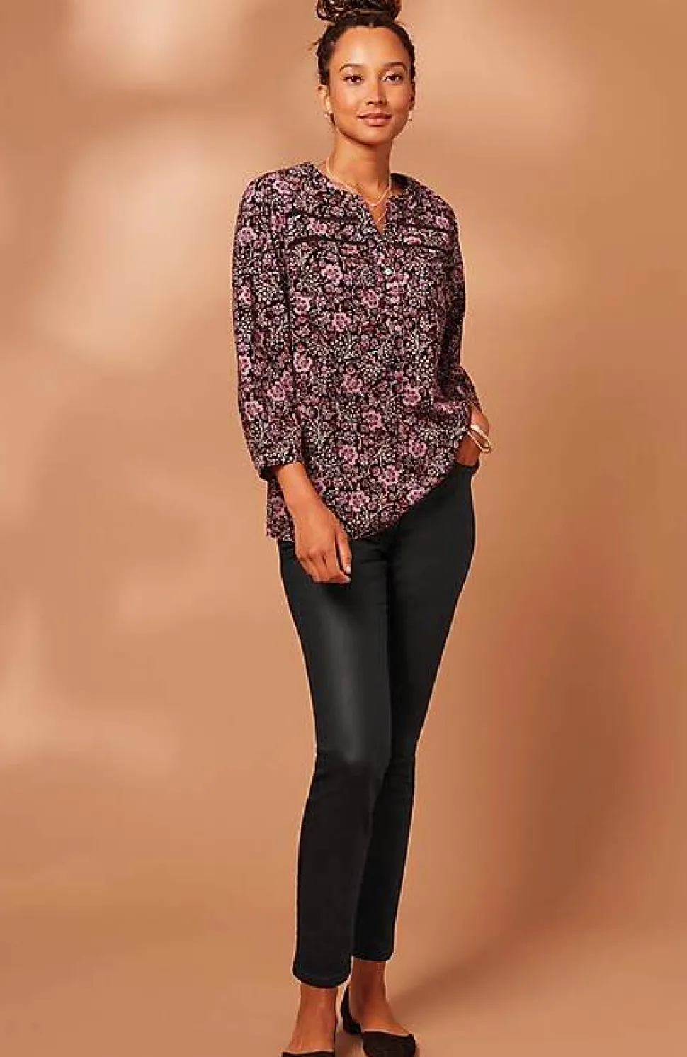 Authentic Fit Coated Slim-Leg Jeans | Jjill