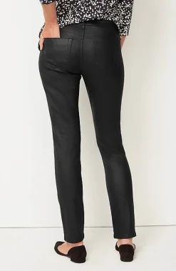 Authentic Fit Coated Slim-Leg Jeans | Jjill