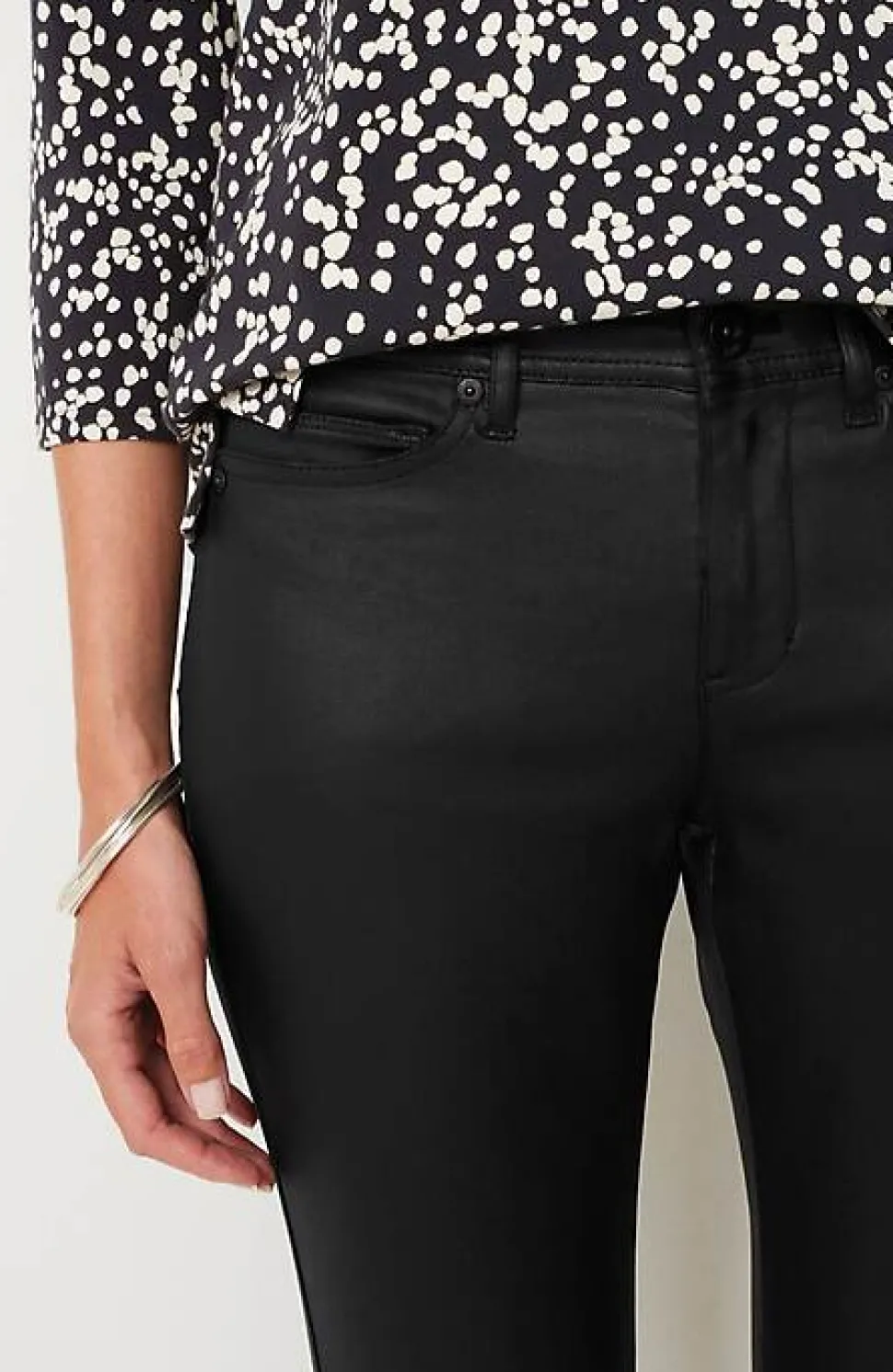 Authentic Fit Coated Slim-Leg Jeans | Jjill