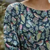 Bird-Printed Boat-Neck Top | Jjill