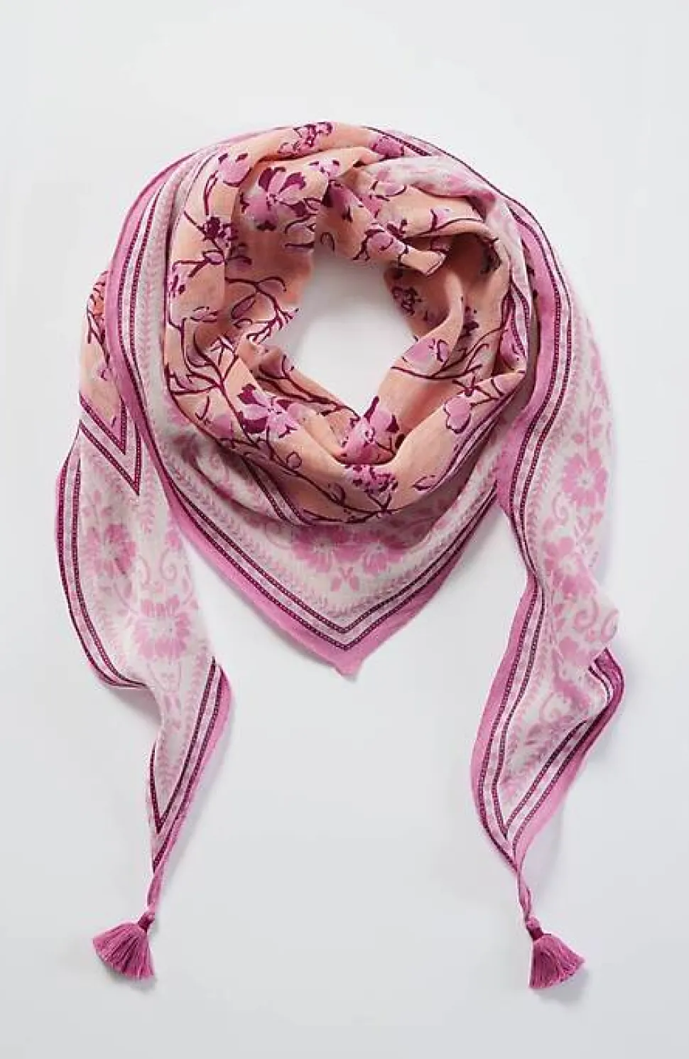 Border-Print Diamond Scarf | Jjill