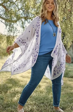 Butterfly-Printed Ruana | Jjill