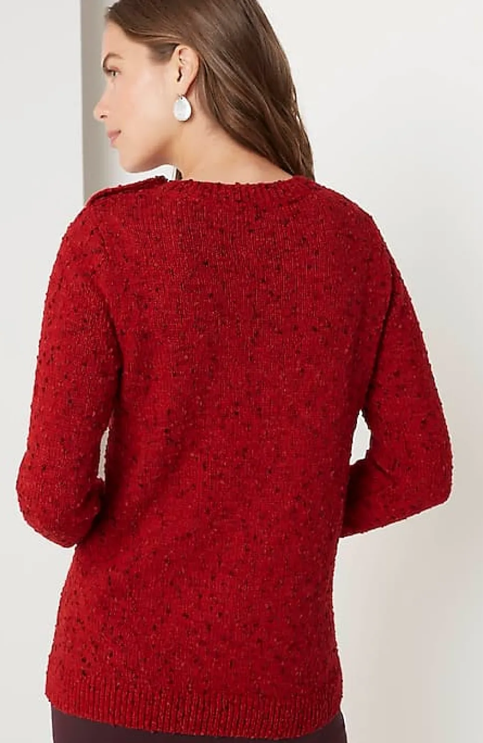 Buttoned-Shoulder Pullover Sweater | Jjill
