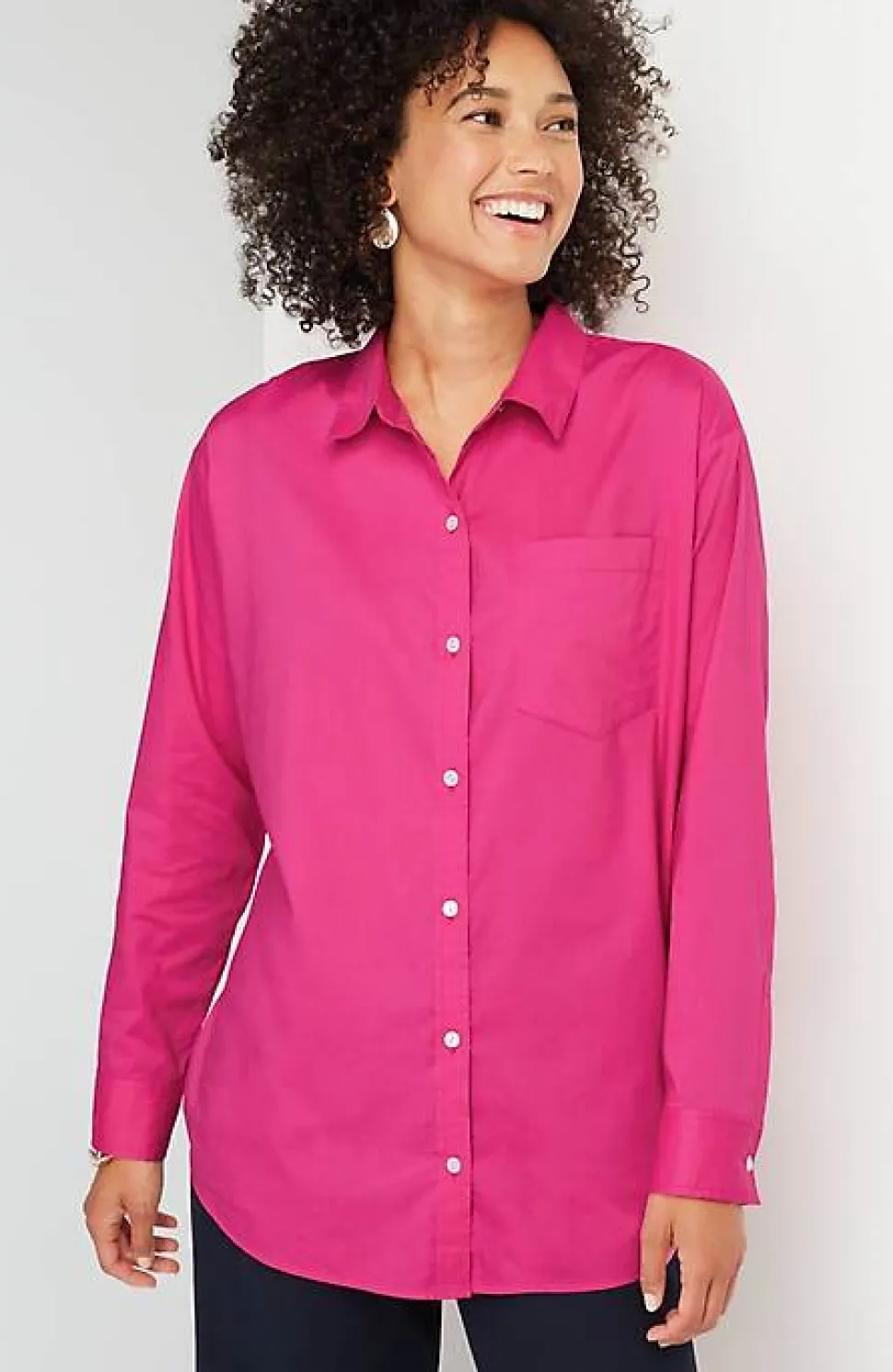 Button-Front Relaxed Tunic | Jjill