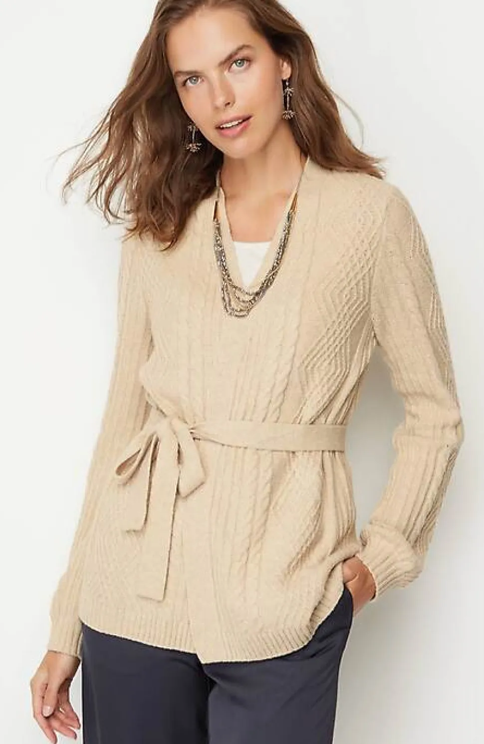 Cabled Wrap Cardi | Jjill