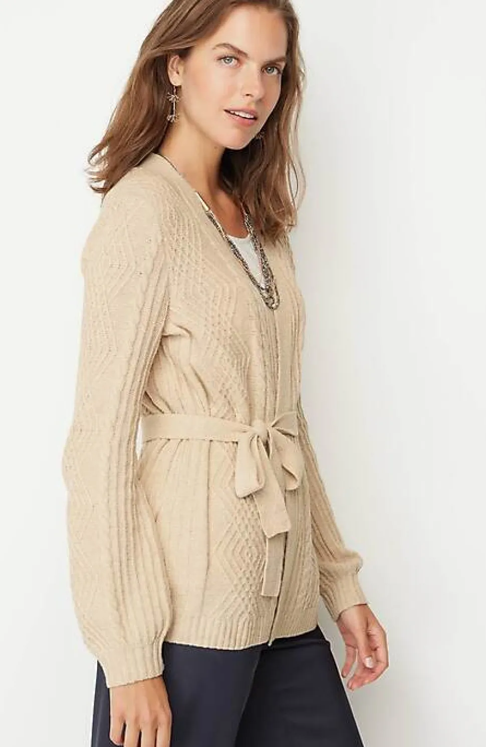 Cabled Wrap Cardi | Jjill