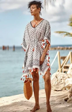 Cinched Poncho With Tassels | Jjill