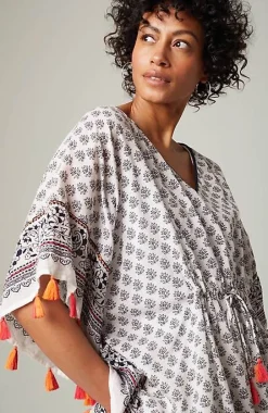 Cinched Poncho With Tassels | Jjill