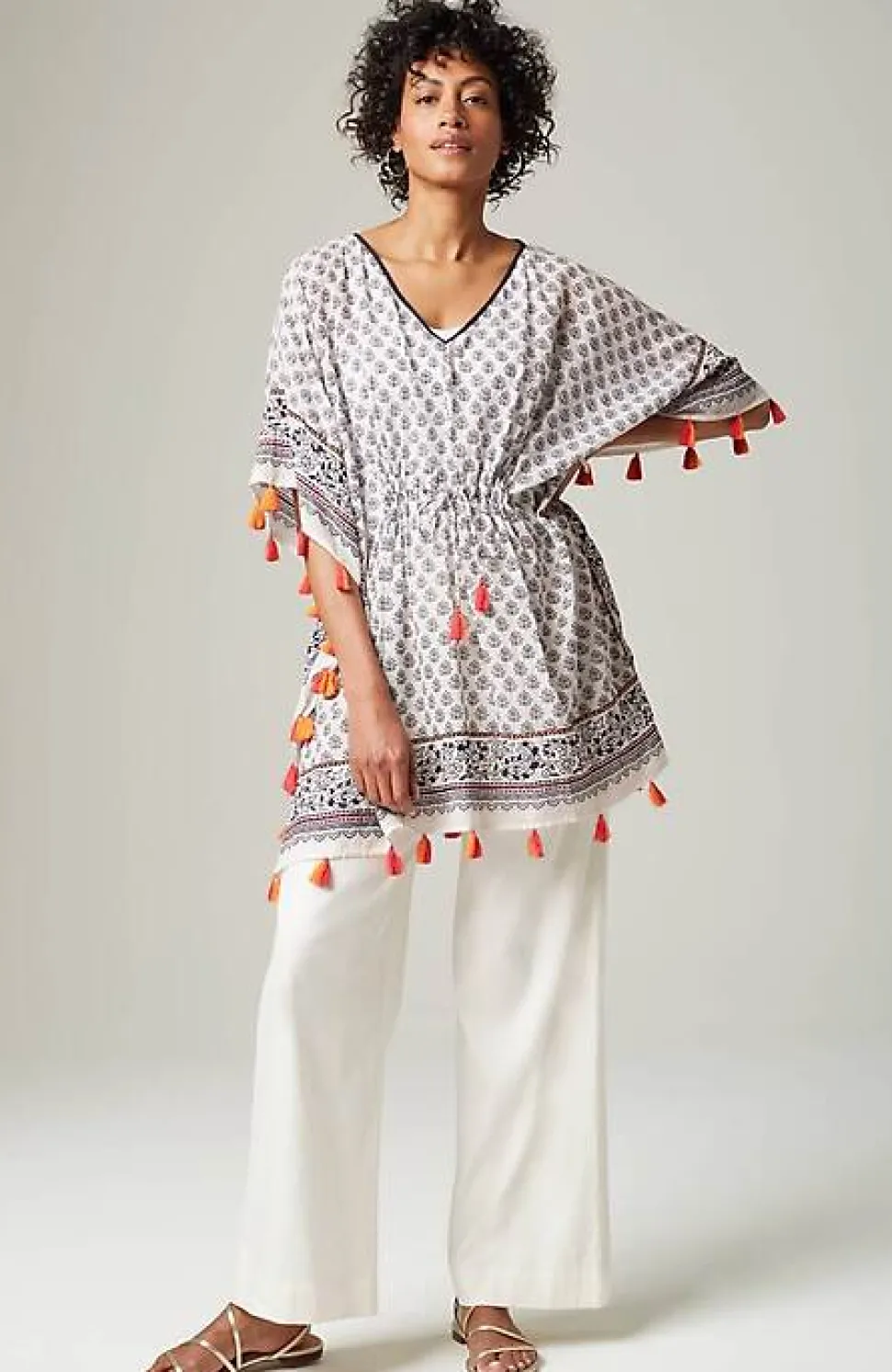 Cinched Poncho With Tassels | Jjill