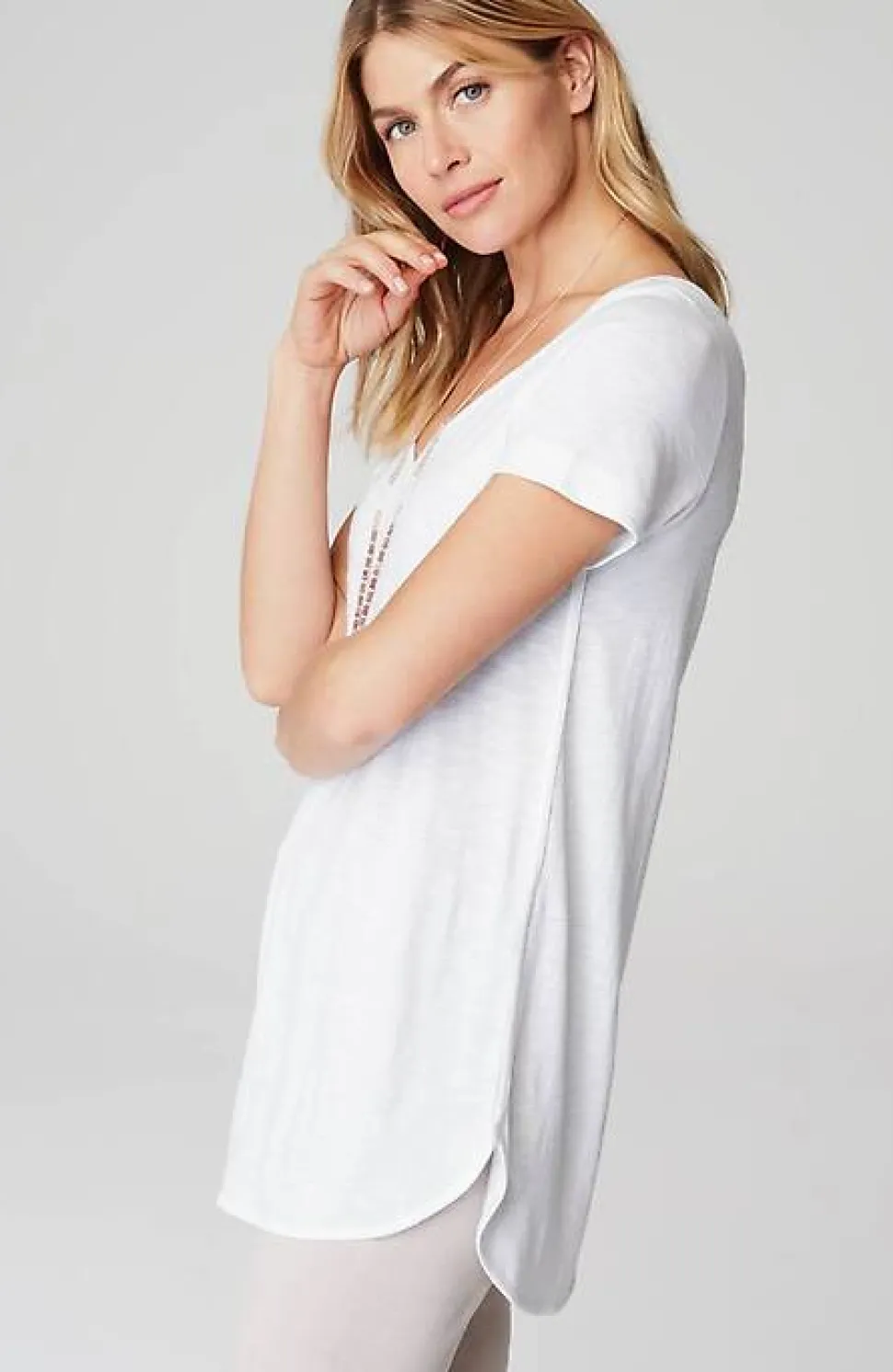 Cotton And Tencel Modal Shirttail Tunic | Jjill