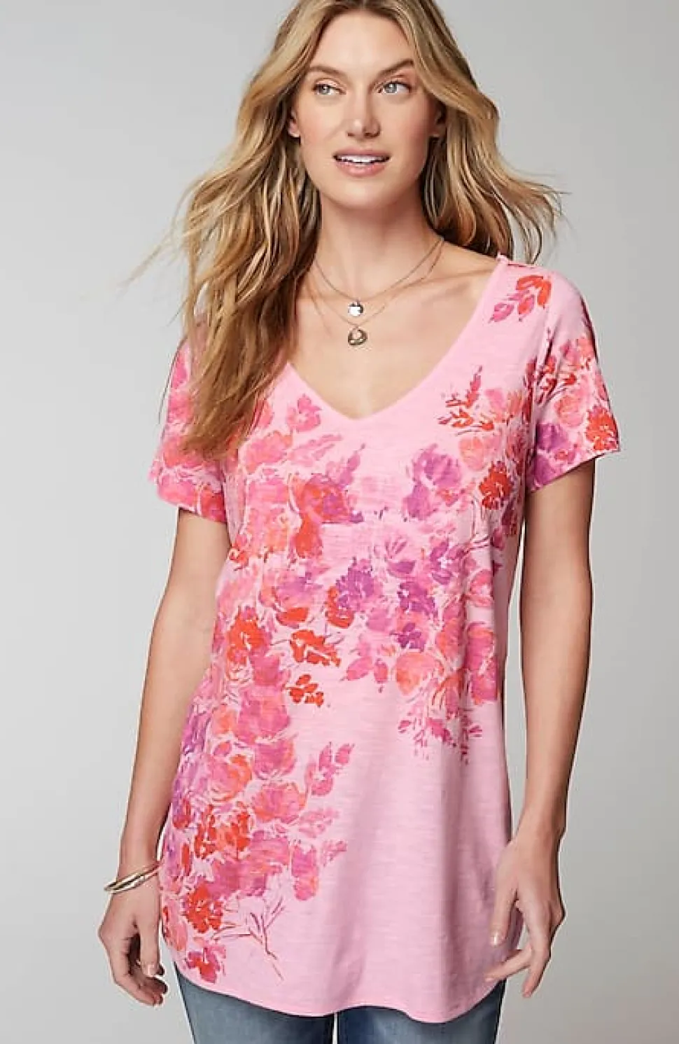 Cotton And Tencel Modal Shirttail Tunic | Jjill