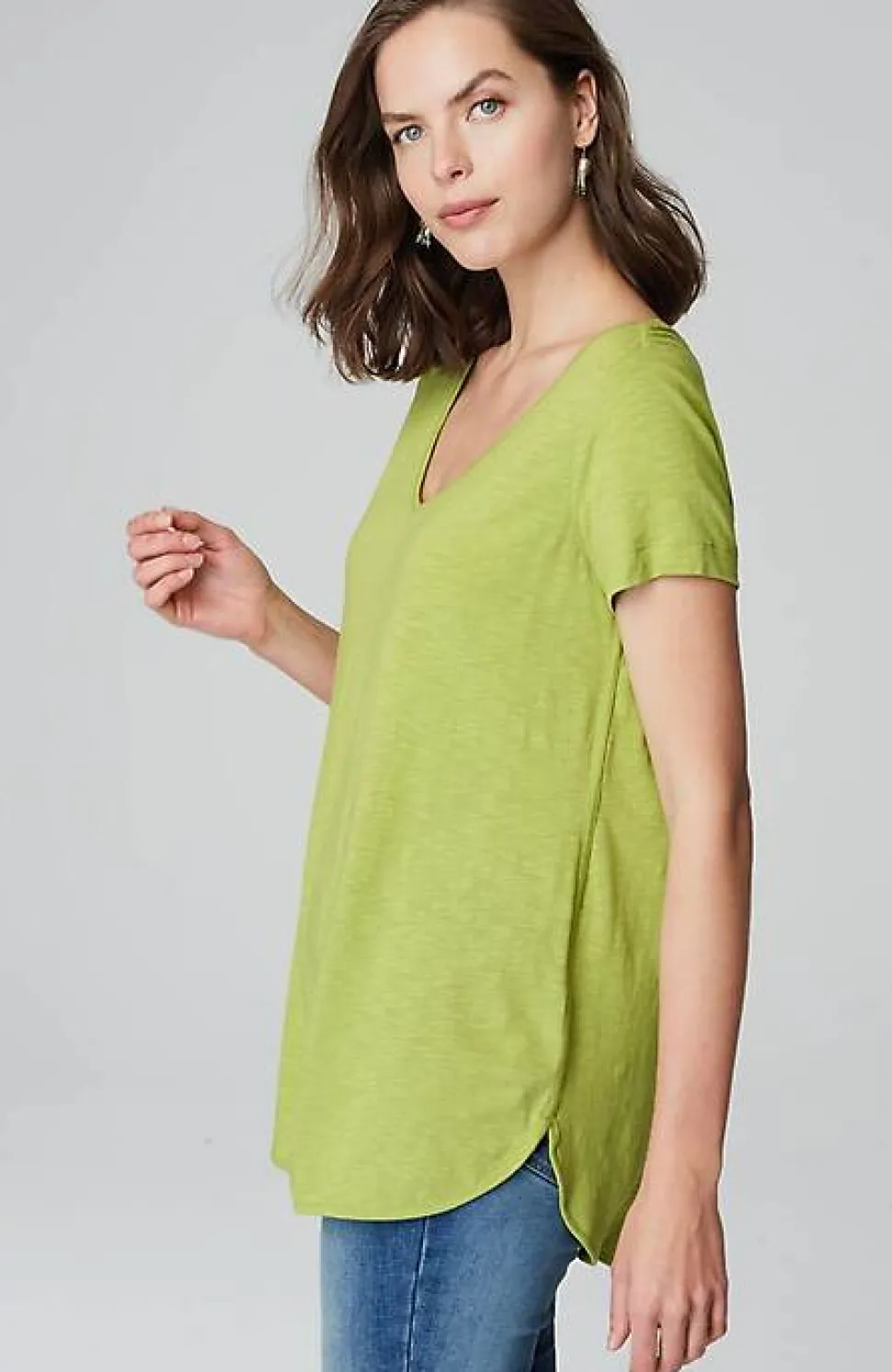 Cotton And Tencel Modal Shirttail Tunic | Jjill