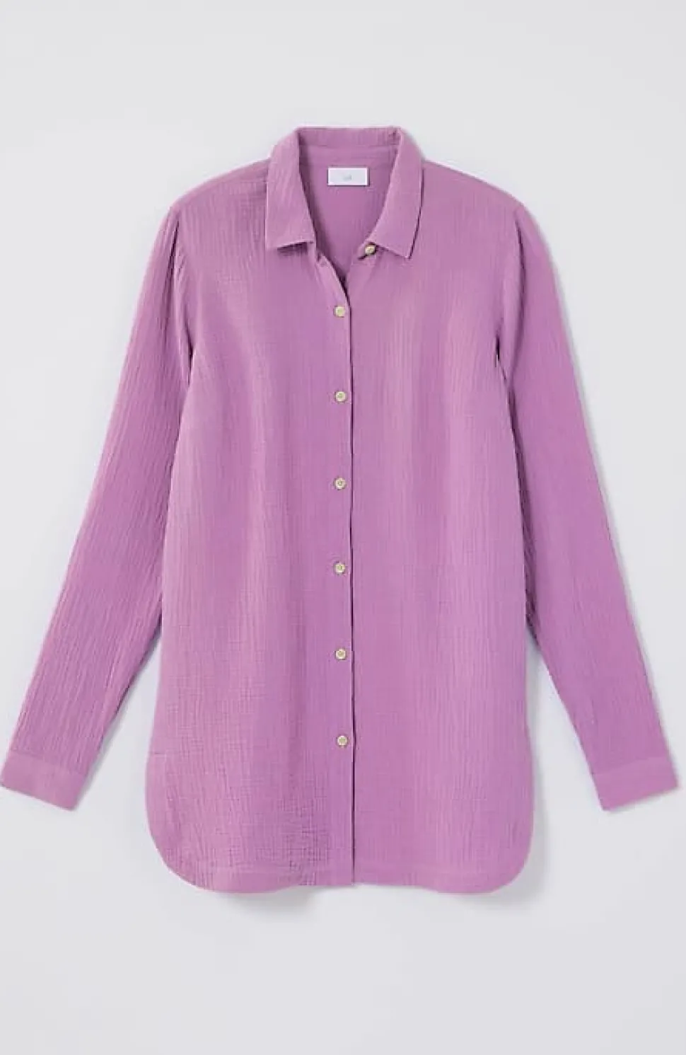 Cotton-Gauze Split-Hem Tunic | Jjill