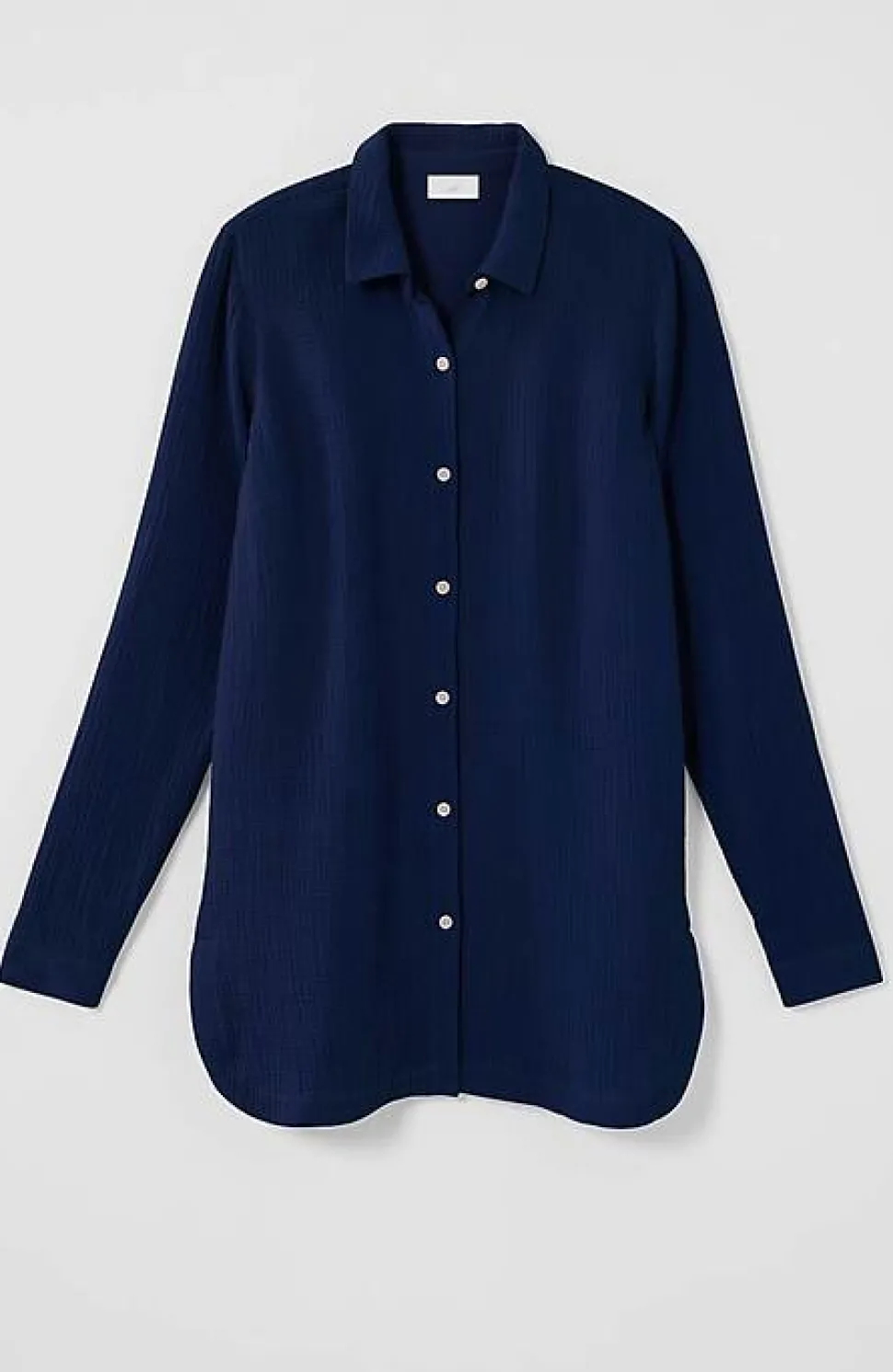 Cotton-Gauze Split-Hem Tunic | Jjill