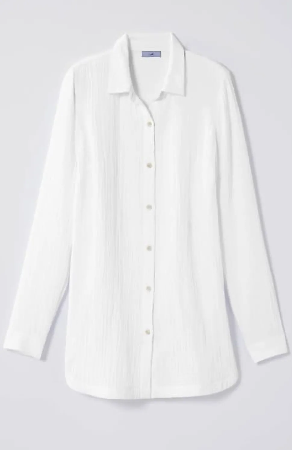 Cotton-Gauze Split-Hem Tunic | Jjill