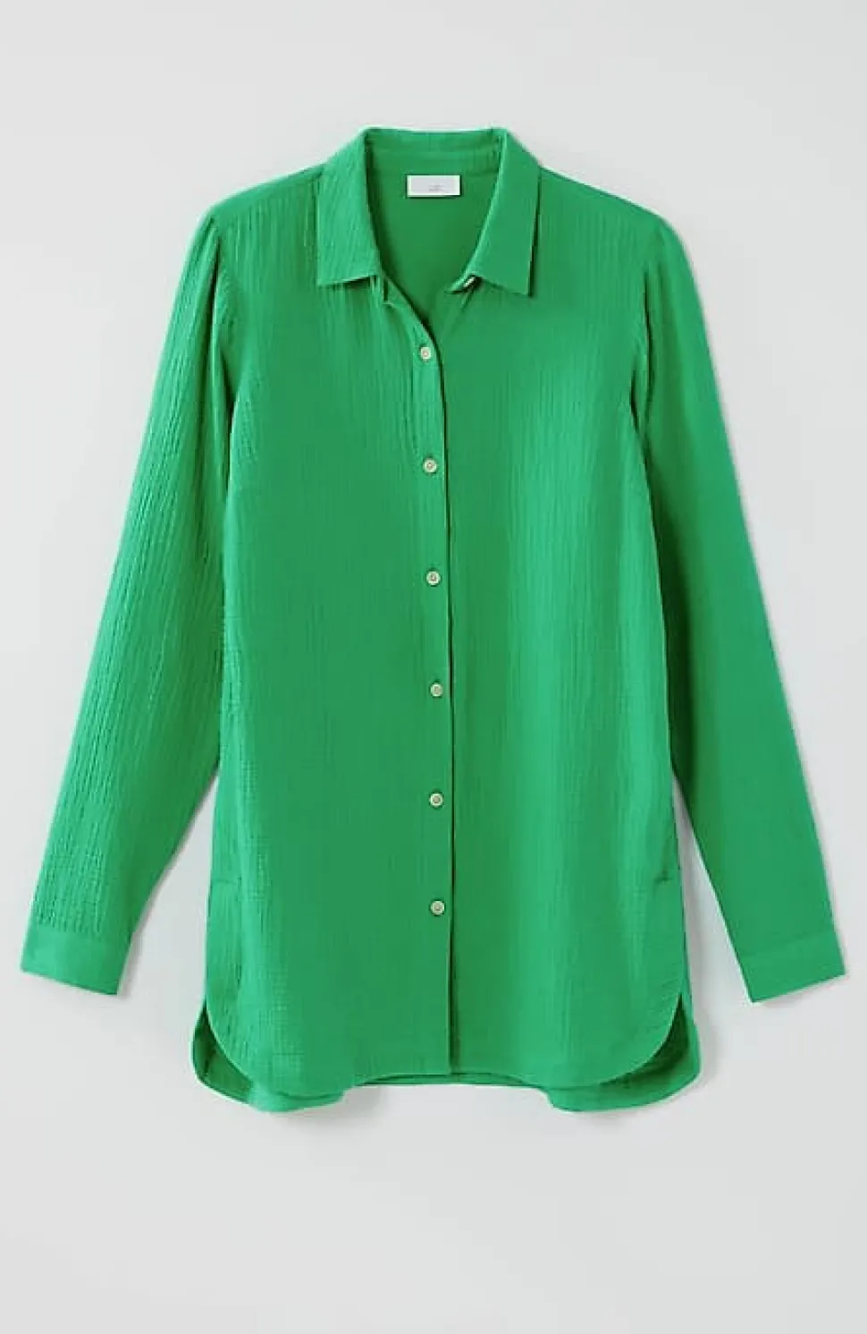 Cotton-Gauze Split-Hem Tunic | Jjill