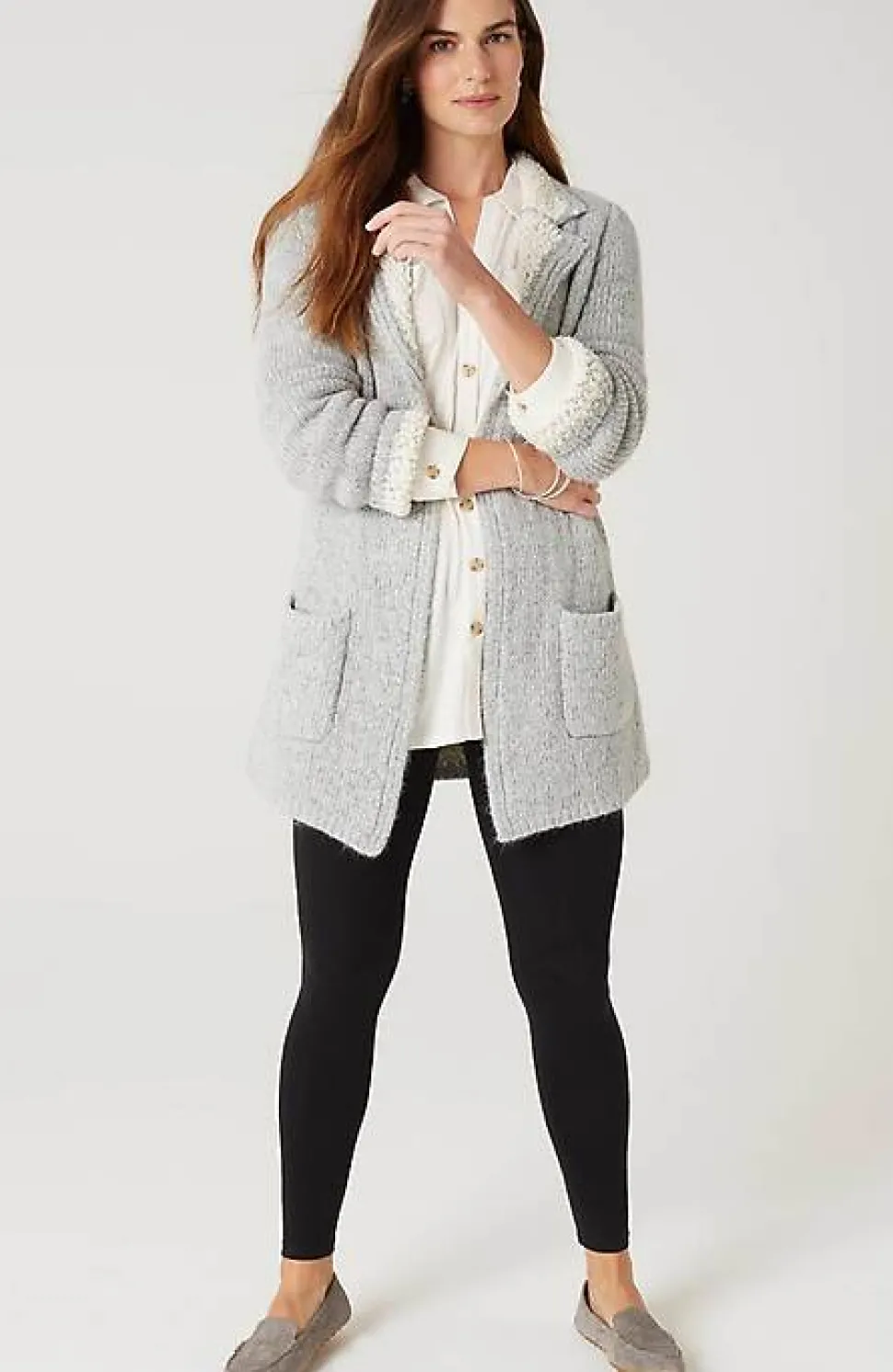 Cozy Two-Toned Cardi | Jjill