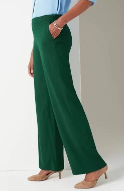 Crepe Wide-Leg Trousers | Jjill