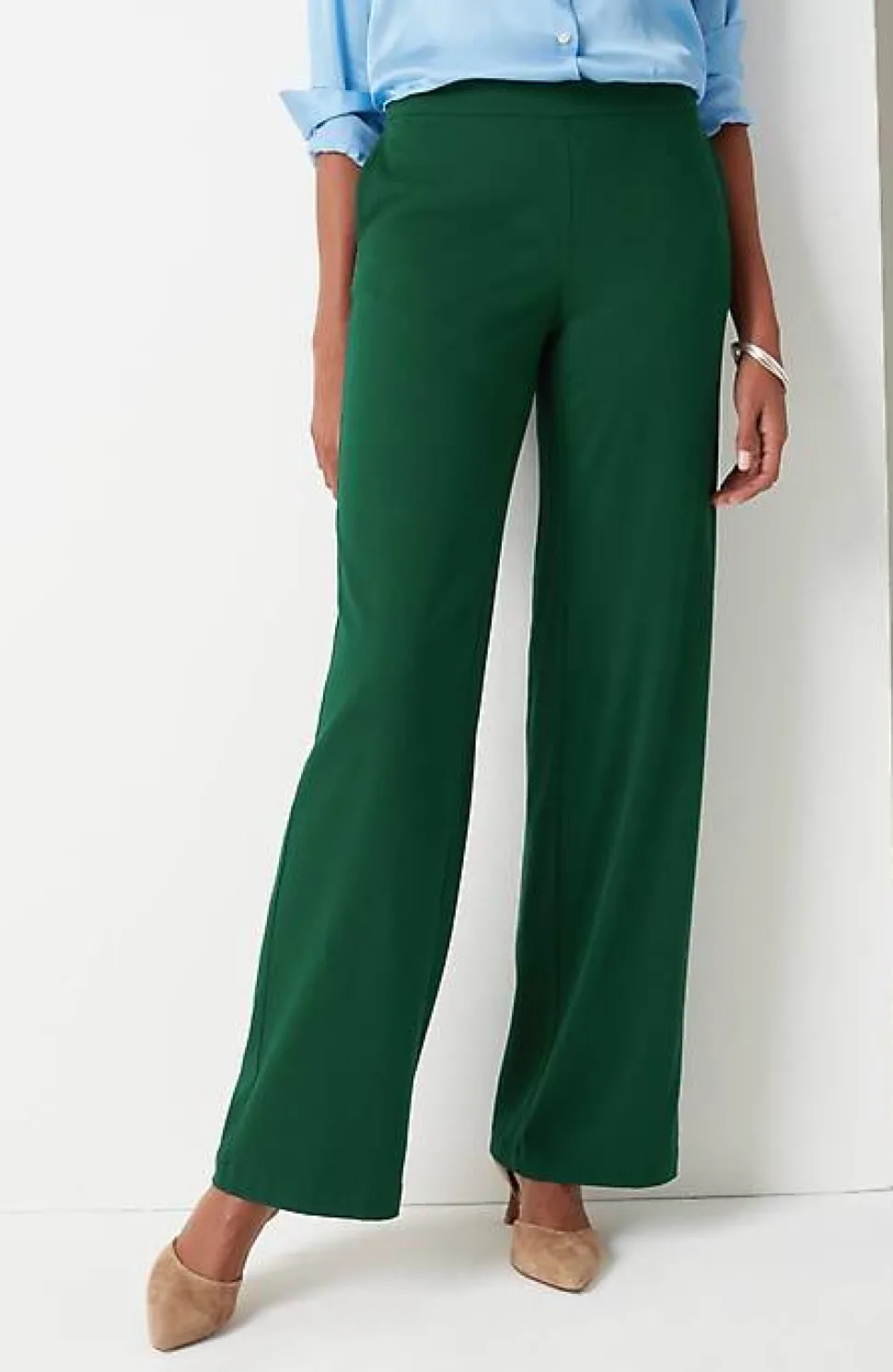 Crepe Wide-Leg Trousers | Jjill