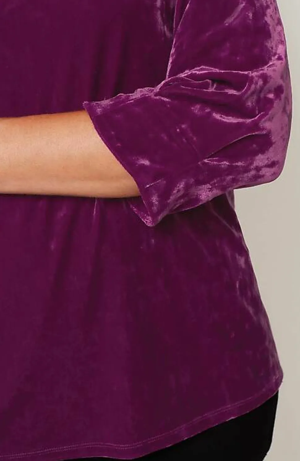 Crushed-Velvet A-Line Top | Jjill