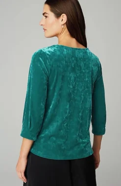 Crushed-Velvet A-Line Top | Jjill