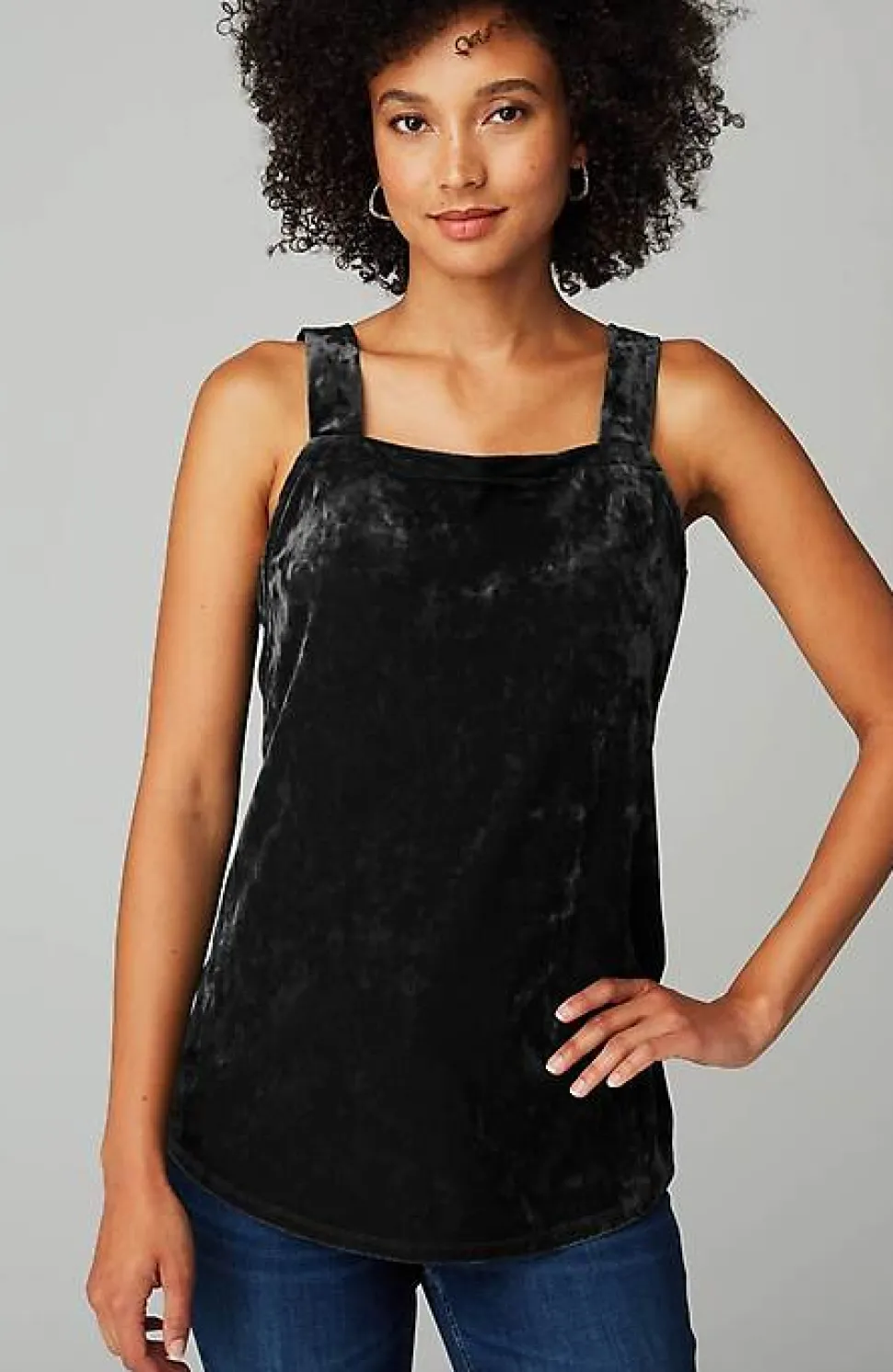 Crushed-Velvet Tank | Jjill