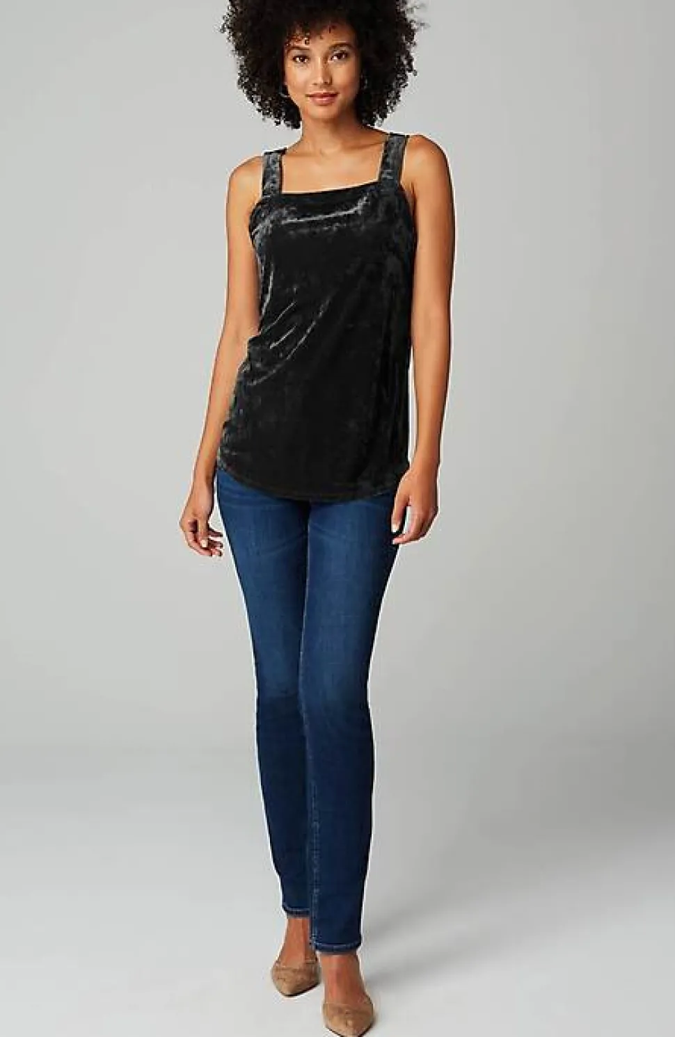 Crushed-Velvet Tank | Jjill