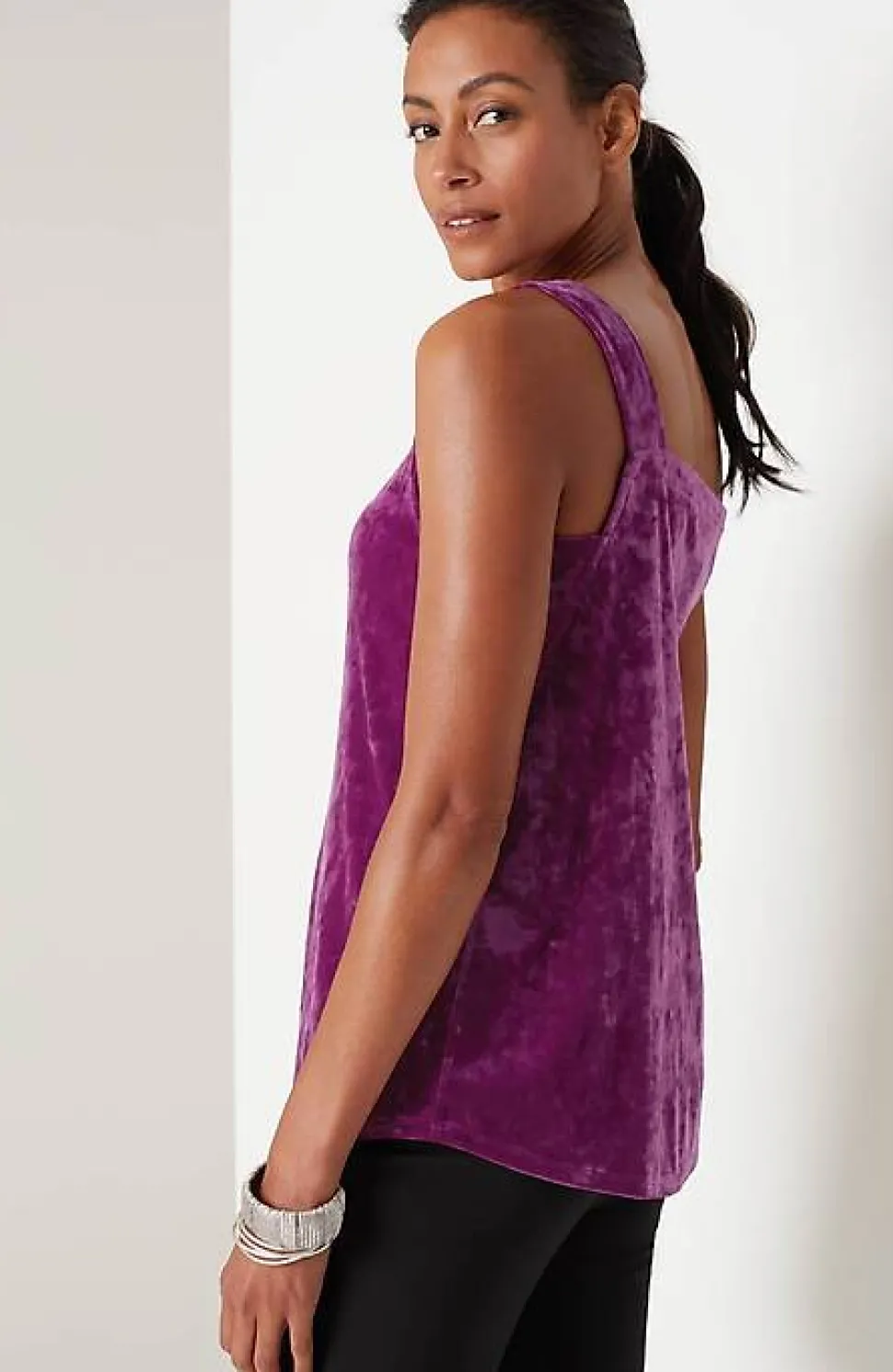 Crushed-Velvet Tank | Jjill