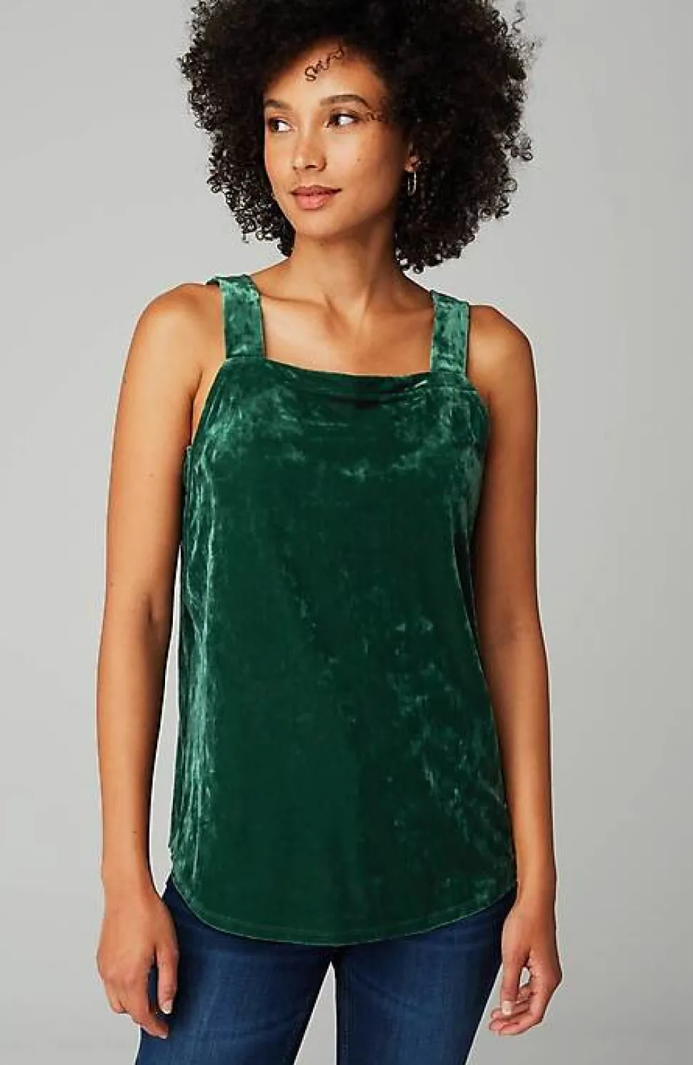 Crushed-Velvet Tank | Jjill