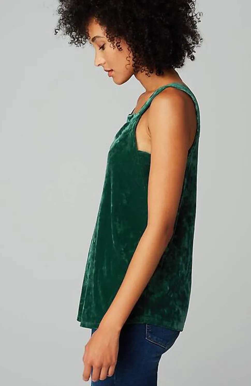 Crushed-Velvet Tank | Jjill