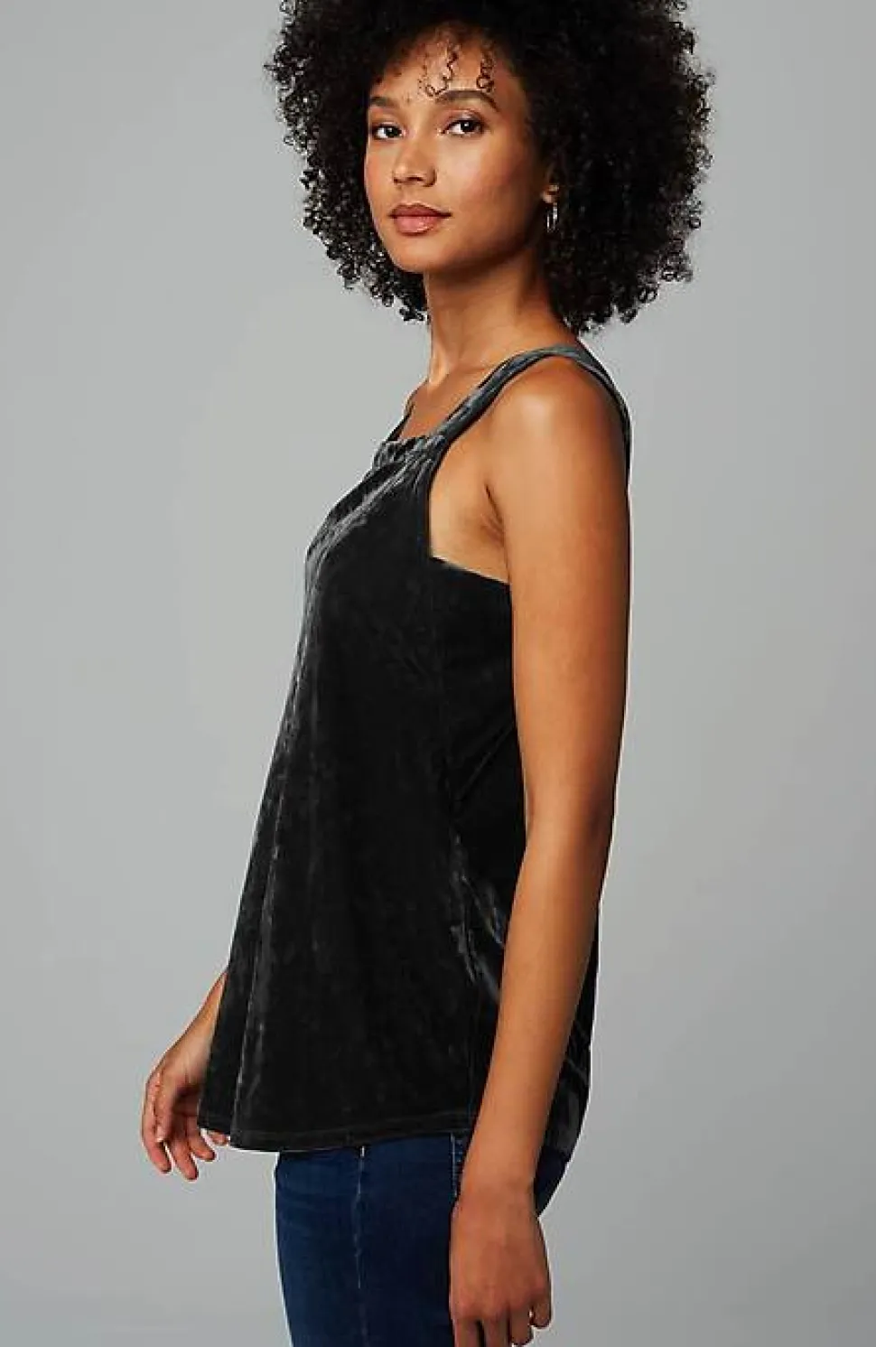 Crushed-Velvet Tank | Jjill