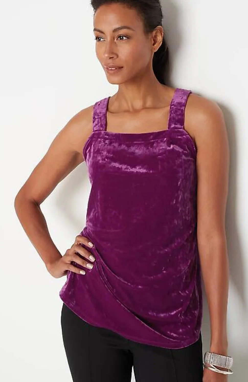 Crushed-Velvet Tank | Jjill