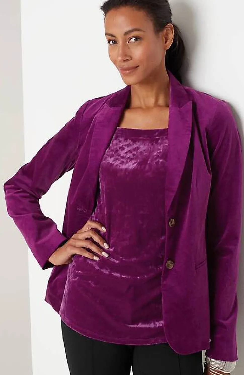 Crushed-Velvet Tank | Jjill