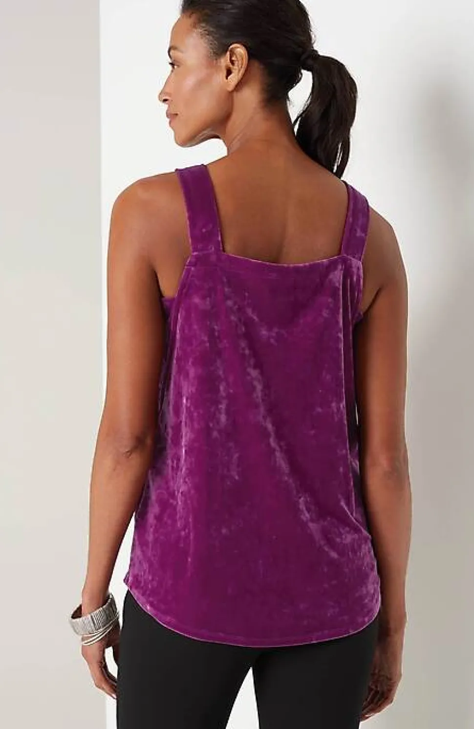 Crushed-Velvet Tank | Jjill