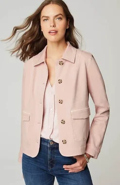 Curved-Hem Denim Jacket | Jjill