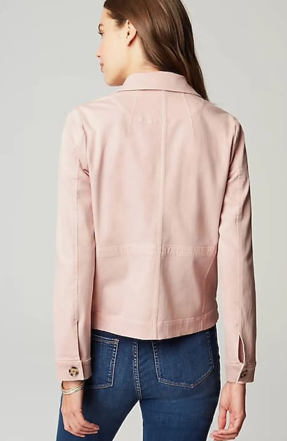 Curved-Hem Denim Jacket | Jjill