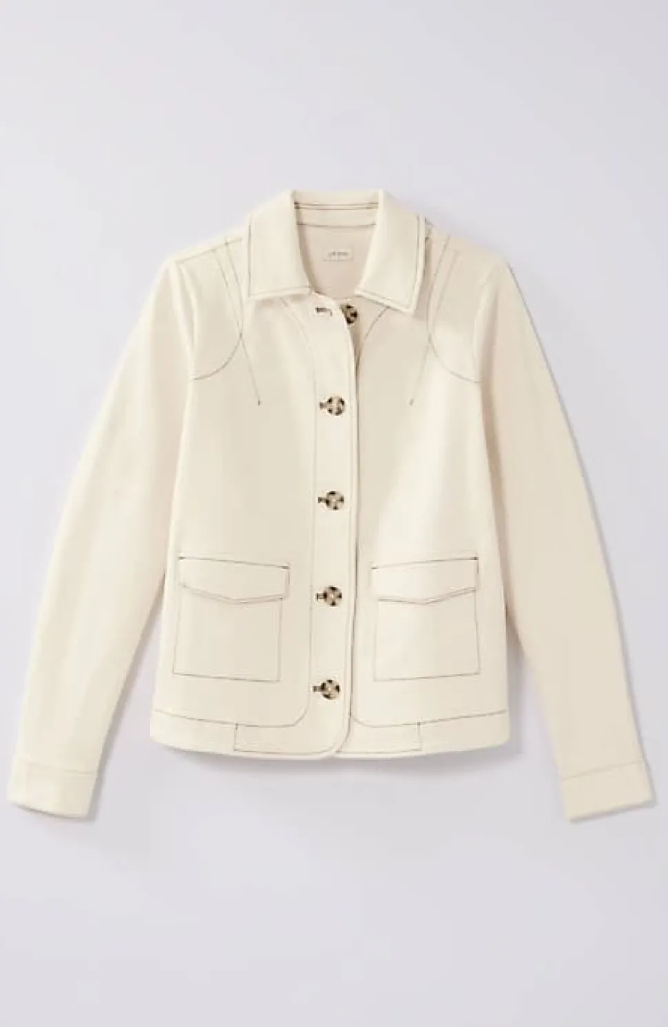 Curved-Hem Denim Jacket | Jjill