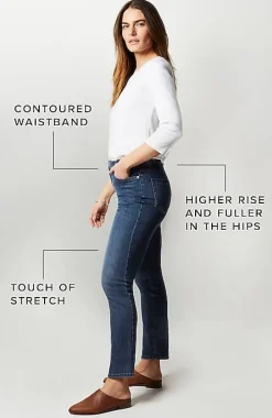 Curvy-Fit Slim-Leg Jeans | Jjill