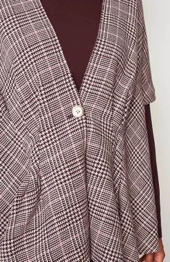 Darted Plaid Peplum Cape | Jjill