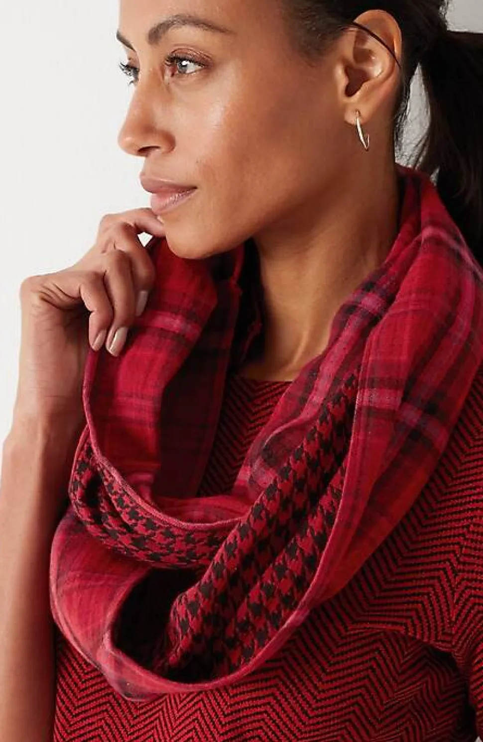 Double-Face Multi-Patterned Infinity Scarf | Jjill