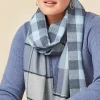 Double-Face Reversible Plaid Mix Scarf | Jjill