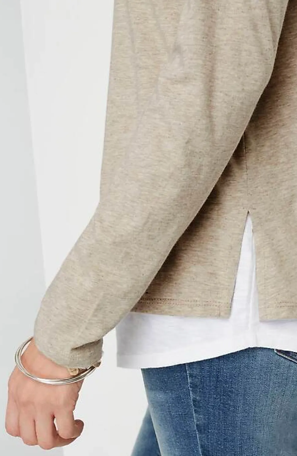 Double-Layer Scoop-Neck Tee | Jjill