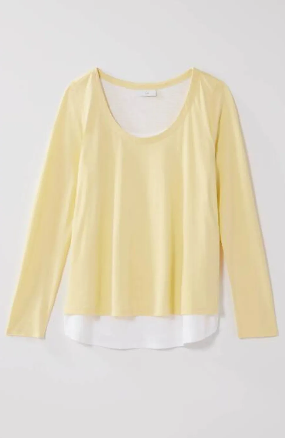 Double-Layer Scoop-Neck Tee | Jjill