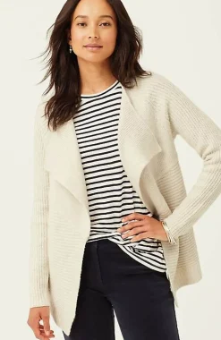 Draped-Front Textured Cardi | Jjill