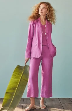 Easy Linen Wide-Leg Crops | Jjill