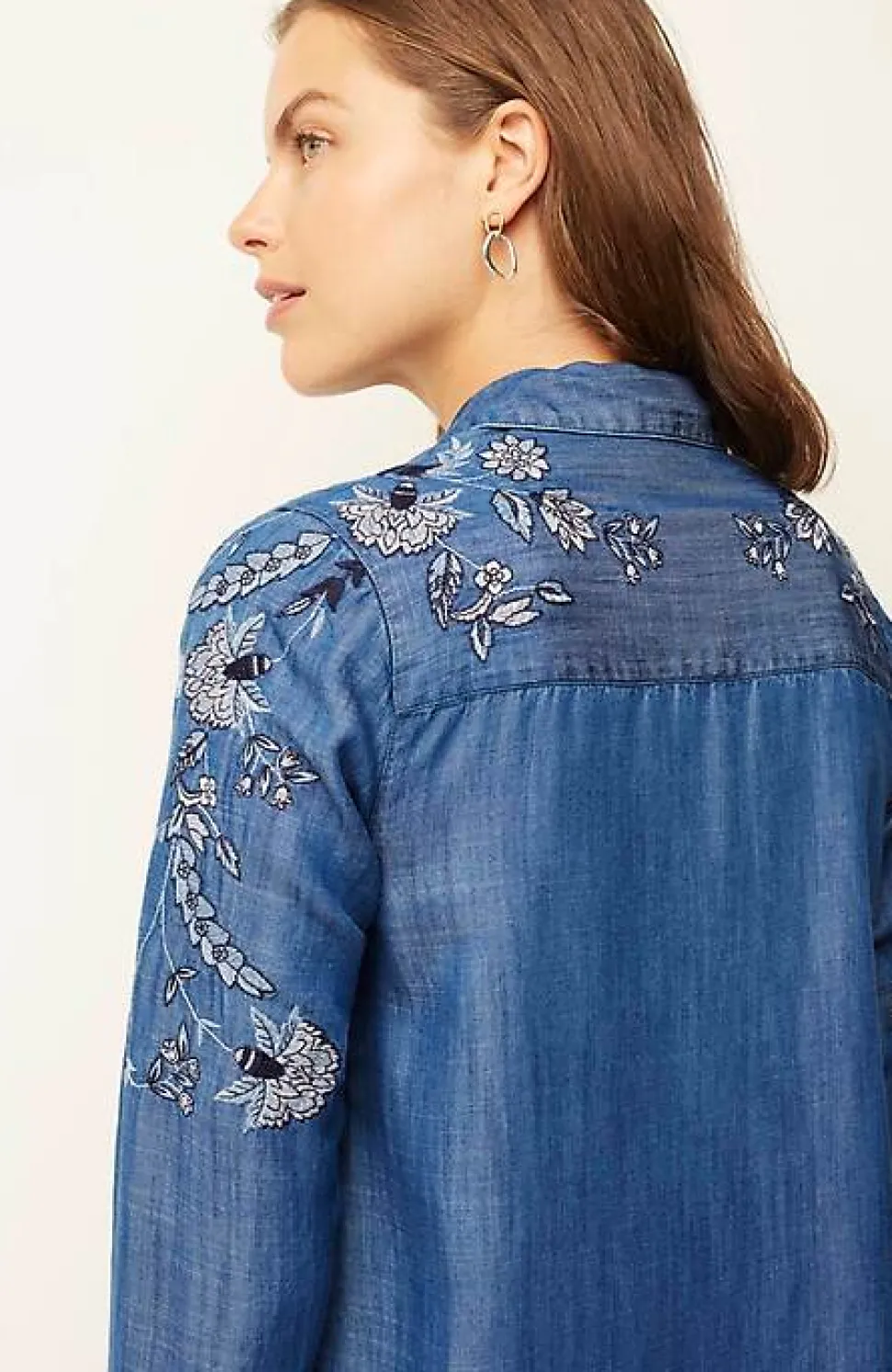 Embroidered Indigo Tunic | Jjill