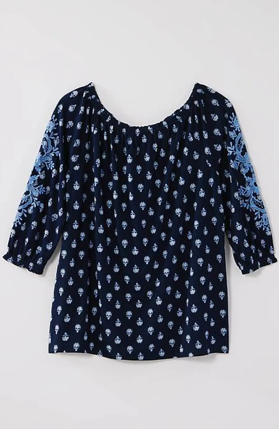 Embroidered U0026 Printed Relaxed Top | Jjill