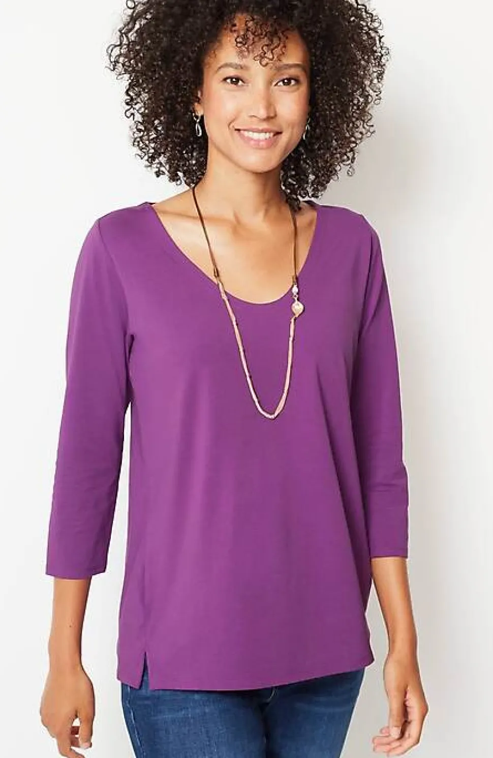 Essential Forward-Seam Tee | Jjill