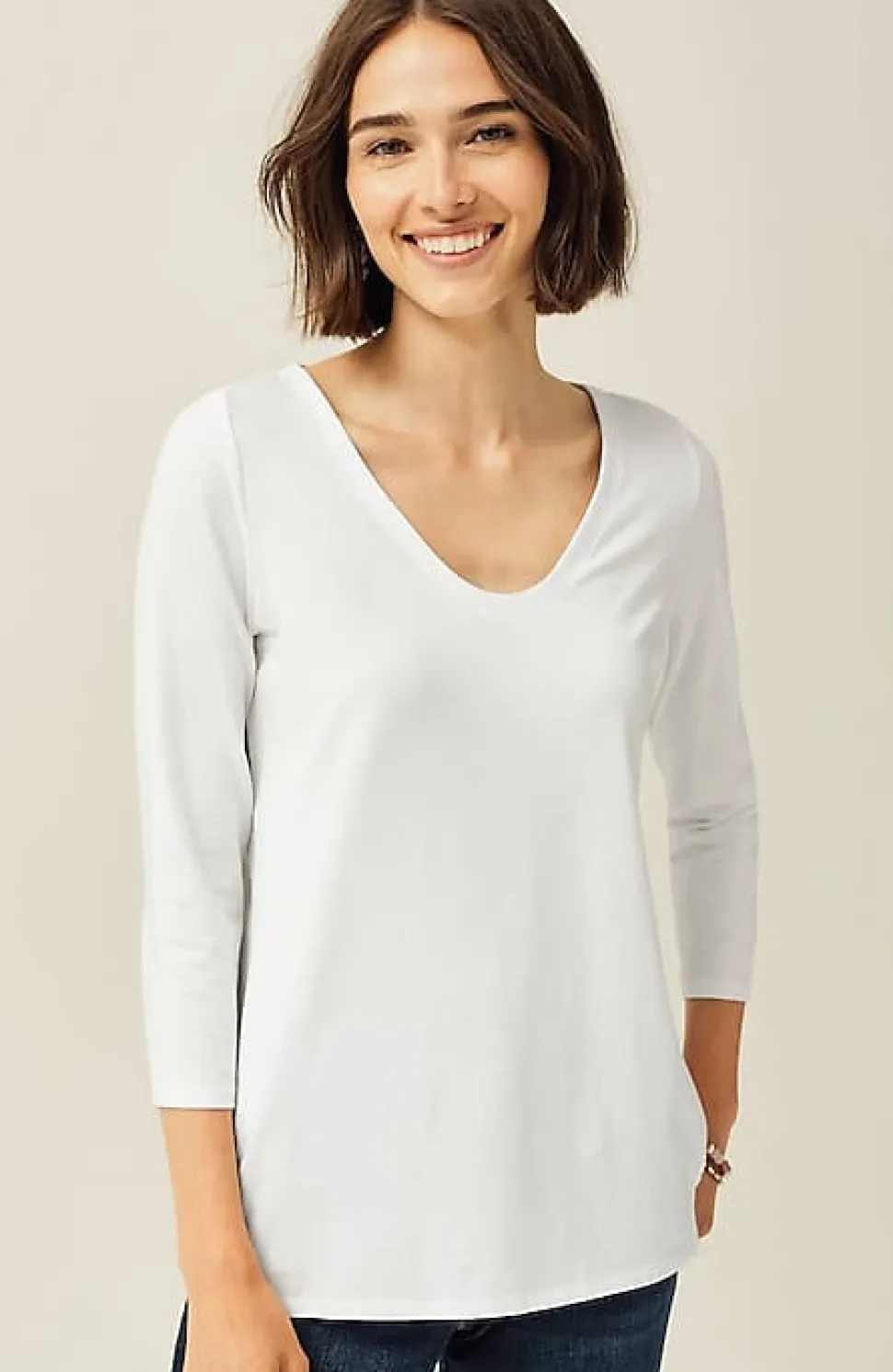 Essential Forward-Seam Tee | Jjill