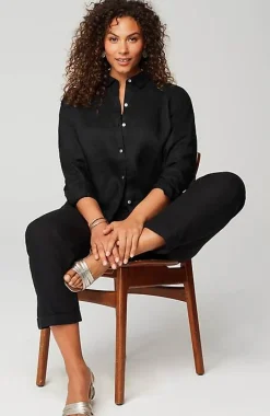 Everyday Linen Button-Front Shirt | Jjill